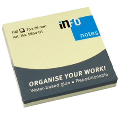 BeadsBalzar Craft Store Stick Notes 75x75mm Yellow – 100 Sheets | Office & Home Use