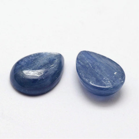 BeadsBalzar Craft Store Teardrop Natural Kyanite/Cyanite/Disthene Cabochons 10x14mm