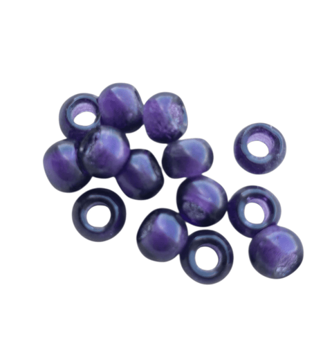 BeadsBalzar Craft Store TRANSPARENT DARK PURPLE Furnace Big Hole Glass Beads 8x5mm – Oval Craft Beads for Jewelry Making, Beading & DIY Project