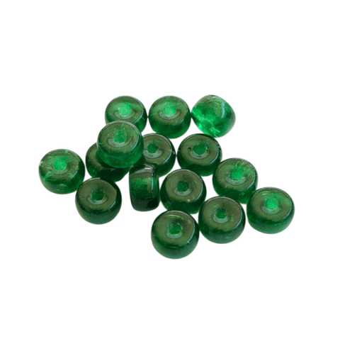 BeadsBalzar Craft Store TRANSPARENT GREEN Pony Glass Beads 6x9mm – Oval Craft Beads for Jewelry Making, Beading & DIY Projects