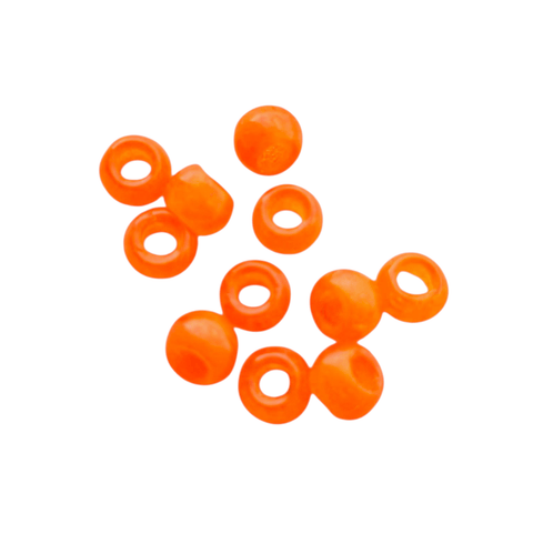 BeadsBalzar Craft Store TRANSPARENT ORANGE Furnace Big Hole Glass Beads 8x5mm – Oval Craft Beads for Jewelry Making, Beading & DIY Project