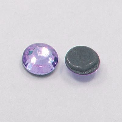BeadsBalzar Craft Store VIOLET Glass Hotfix Rhinestone, Grade AA, Flat Back & Faceted, Half Round, Siam, SS16