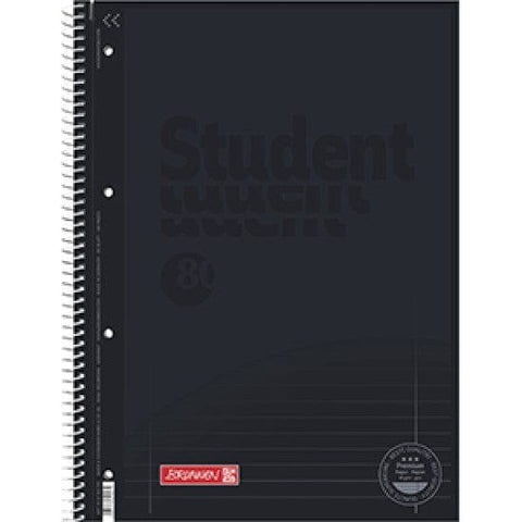 BeadsBalzar Craft Store Wirebound Refill Pad A4 – Black Cover, 27-Line Ruled | Note Pad