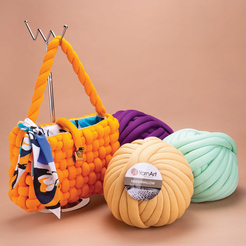 BeadsBalzar Craft Store YarnArt Marshmallow Yarn | Super Chunky Chenille for Knitting & Crochet