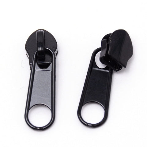 BeadsBalzar Craft Store Zinc Alloy Zipper Slider, Garment Accessories, Oval, Electrophoresis Black
