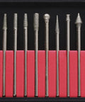 Beadsmith 10 Piece Diamond coated Burr Set 2.35mm -150 grit Beadsmith 10-Piece Diamond Coated Burr Set – Precision Tools for Fine Detailing