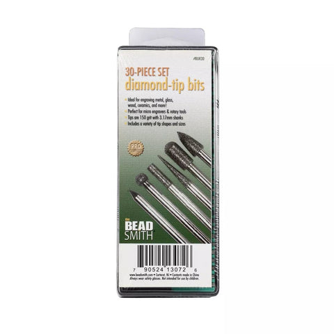 Beadsmith 30-Piece Diamond Coated Burr Set – Versatility for Intricate Crafting Beadsmith 30-Piece Diamond Coated Burr Set – Versatility for Intricate Crafting