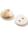 Beige Mother of Pearl Akoya Shell Buttons – 2-Hole, Shell Shape, 9mm, Natural Beige Mother of Pearl Akoya Shell Buttons – 2-Hole, Shell Shape, 9mm, Natural