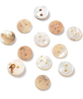Beige Mother of Pearl Akoya Shell Buttons – 2-Hole, Shell Shape, 9mm, Natural Beige Mother of Pearl Akoya Shell Buttons – 2-Hole, Shell Shape, 9mm, Natural