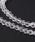 Bicone Glass Beads Strands, Clear 3MM Bicone Glass Beads Strands, Clear