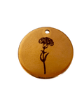 JANUARY - CARNATION Birth Flower Pendant 304 Stainless Steel Gold Plated 20mm Birth Flower Pendant 304 Stainless Steel Gold Plated 20mm