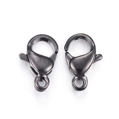 Black 304 Stainless Steel Lobster Claw Clasp Black 304 Stainless Steel Lobster Claw Clasp