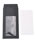 Black Paper Jewelry Packaging Boxes with Display Cards and PVC Window, 15.4x6.7cm Black Paper Jewelry Packaging Boxes with Display Cards and PVC Window, 15.4x6.7cm