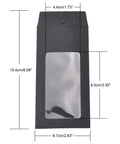 Black Paper Jewelry Packaging Boxes with Display Cards and PVC Window, 15.4x6.7cm Black Paper Jewelry Packaging Boxes with Display Cards and PVC Window, 15.4x6.7cm