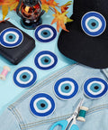 Blue Evil Eye Embroidered Iron-On or Sew-On Patch – 61mm Blue Evil Eye Embroidered Patch 61mm | BalzarCrafts