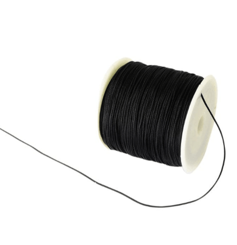 BLACK (NC5164E) Braided Nylon Cord, 0.8mm Braided Nylon Cord, 0.8mm