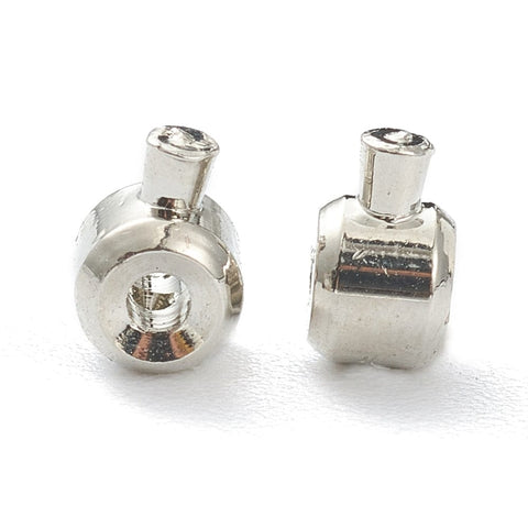 PLATINUM PLATED Brass 1 Touch Crimp Beads, Rondelle, 3.5mm Brass 1 Touch Crimp Beads, Rondelle, 3.5mm