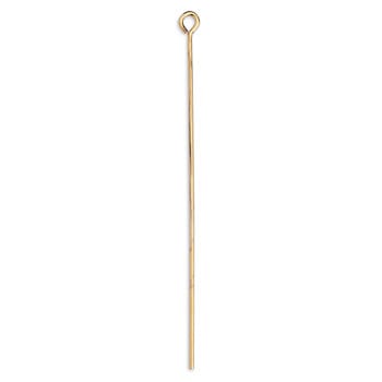 Brass Eyepin 0.7mm x 50mm 24KT Gold Plated for Jewelry Making Brass Eyepin 0.7mm x 50mm 24KT Gold Plated for Jewelry Making