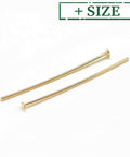 Brass Flat Head Pins - Real 18K Gold Plated, Available in Multiple Sizes Brass Flat Head Pins - Real 18K Gold Plated, Available in Multiple Sizes