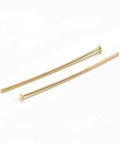 Brass Flat Head Pins - Real 18K Gold Plated, Available in Multiple Sizes Brass Flat Head Pins - Real 18K Gold Plated, Available in Multiple Sizes