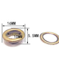 Eyelet: about 16mm in diameter 5.5mm thick hole: 10mm Brass Grommet Eyelet Findings, with Iron Gasket, for Bag Making, Flat Round, Antique Bronze Brass Grommet Eyelet Findings, with Iron Gasket, for Bag Making, Flat Round, Antique Bronze