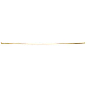 Brass Headpin 0.7mm x 70mm 24KT Gold Plated for Jewelry Making Brass Headpin 0.7mm x 70mm 24KT Gold Plated for Jewelry Making