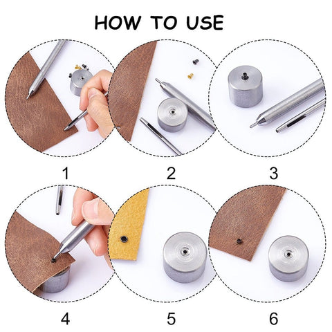 Brass Hollow Rivet Kit with Setting Tool – Mixed Colours, 4×4mm, 400 Pieces Brass Hollow Rivet Kit with Setting Tool – Mixed Colours, 4×4mm, 400 Pieces