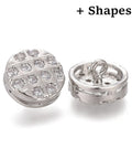 Brass Micro-Pavé Clear Cubic Zirconia Shank Button – Platinun Brass Micro-Pavé Clear Cubic Zirconia Shank Button – Platinun