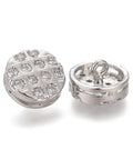 ROUND Size-10x6mm Brass Micro-Pavé Clear Cubic Zirconia Shank Button – Platinun Brass Micro-Pavé Clear Cubic Zirconia Shank Button – Platinun