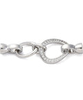 PLATINUM PLATED Brass Micro Pave Clear CZ Fold Over Clasps – Oval, 45.5mm Brass Micro Pave Clear CZ Fold Over Clasps – Oval, 45.5mm