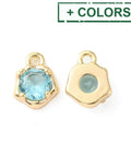 Brass Micro Pave Cubic Zirconia Charms, Irregular Shape Charm, 9x7x3mm, Hole: 1.4mm Brass Micro Pave Cubic Zirconia Charms, Irregular Shape Charm, 9x7x3mm, Hole: 1.4mm