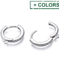 Brass Micro Pave Cubic Zirconia Hoop Earrings, 16x15x2mm Brass Micro Pave Cubic Zirconia Hoop Earrings, 16x15x2mm