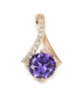 Brass Micro Pave CZ Rhombus Pendant Lilac – Gold Plated Charm 21.5mm Lead-Free Brass Micro Pave CZ Rhombus Pendant Lilac – Gold Plated Charm 21.5mm Lead-Free