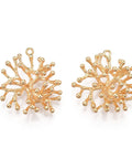 Brass Pendants, Coral, 18K Gold Plated Brass Pendants, Coral, 18K Gold Plated