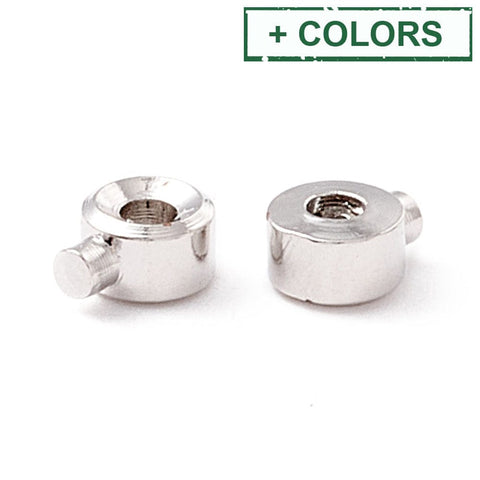 Brass Press Crimp Beads, Long-Lasting Plated, Column Brass Press Crimp Beads – Column Shape, Long-Lasting Plated Finish for Jewelry Making