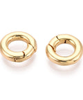 Brass Spring Gate Rings – Nickel Free, Real 18K Gold Plated, 10mm Jewelry Connectors Brass Spring Gate Rings – Nickel Free, Real 18K Gold Plated, 10mm Jewelry Connectors