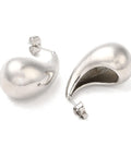 Brass Twist Teardrop Stud Earrings, 26.5x14mm Brass Twist Teardrop Stud Earrings, 26.5x14mm