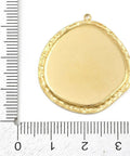 Cadet Blue Flower Pendant 18K Gold PVD – Stainless Steel Round Charm 32.5mm Cadet Blue Flower Pendant 18K Gold PVD – Stainless Steel Round Charm 32.5mm