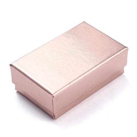 PINK Cardboard Gift Box Jewelry Boxes, with Black Sponge Inside, Rectangle,  8.3x5.2x2.9cm Cardboard Gift Box Jewelry Boxes, with Black Sponge Inside, Rectangle,  8.3x5.2x2.9cm