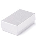SILVER Cardboard Gift Box Jewelry Boxes, with Black Sponge Inside, Rectangle,  8.3x5.2x2.9cm Cardboard Gift Box Jewelry Boxes, with Black Sponge Inside, Rectangle,  8.3x5.2x2.9cm