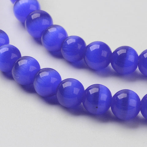MEDIUM BLUE Cat Eye Beads Round 8mm – Choose Colour Cat Eye Beads Round 8mm – Choose Colour - Jewellery making