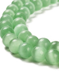 LIGHT GREEN Cat Eye Beads Round 8mm – Choose Colour Cat Eye Beads Round 8mm – Choose Colour - Jewellery making
