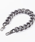 (CB8820-04) UV Plating ABS Plastic Linking Rings Bag Handles, Gunmetal 40cm long (2 PCS) (CB8820-04) UV Plating ABS Plastic Linking Rings Bag Handles, Gunmetal 40cm long (2 PCS)