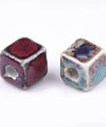 COLORFUL (CB8942-37A) (CB8942-X) Glazed Porcelain Beads, Cube, 8mm (10 PCS) (CB8942-X) Glazed Porcelain Beads, Cube, 8mm (10 PCS)
