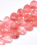 Cherry Quartz Glass Beads, Faceted, Heart, 14.5~15mm Cherry Quartz Glass Beads, Faceted, Heart, 14.5~15mm