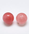 Cherry Quartz Glass Beads, Half Drilled, Round 8mm Cherry Quartz Glass Beads, Half Drilled, Round 8mm