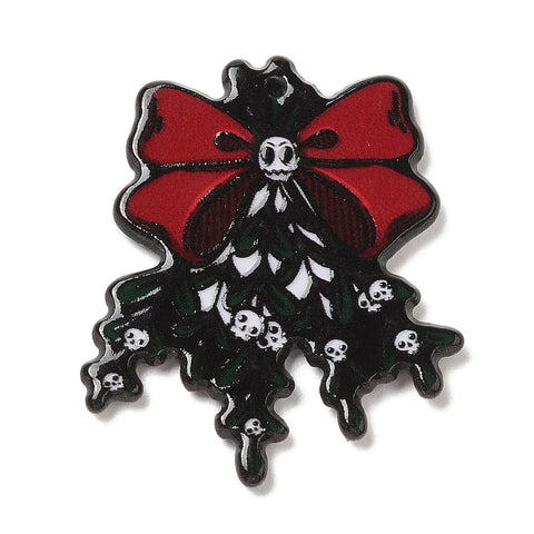 SKELETON 37x31x2.5mm Hole 1.4mm Christmas Acrylic Pendants & Charms Christmas Acrylic Pendants & Charms