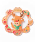 REINDEER 37x37x2.5mm Hole 1mm Christmas Acrylic Pendants & Charms Christmas Acrylic Pendants & Charms