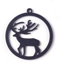 Christmas Acrylic Reindeer Pendants, 48x52mm Christmas Acrylic Reindeer Pendants, 48x52mm