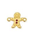 Christmas Gingerbread Man Link, 17x14mm Christmas Gingerbread Man Link, 17x14mm